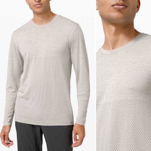 lululemon athletica Other - lululemon athletica Long Sleeve Tee in Light Gray